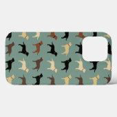 Labrador Retriever Dog Silhouettes Pattern Labs Case-Mate iPhone Case (Achterkant (horizontaal))
