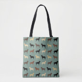 Labrador Retriever Dog Silhouettes Pattern Labs Draagtas (Voorkant)