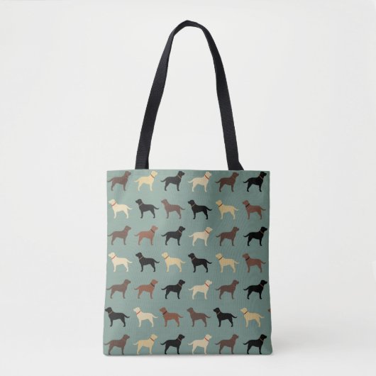 Labrador Retriever Dog Silhouettes Pattern Labs Draagtas (Voorkant)