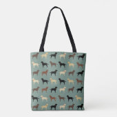 Labrador Retriever Dog Silhouettes Pattern Labs Draagtas (Achterkant)