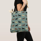 Labrador Retriever Dog Silhouettes Pattern Labs Draagtas (Dichtbij)