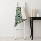 Labrador Retriever Dog Silhouettes Pattern Labs Sherpa Deken (In situ)
