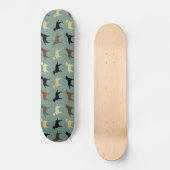 Labrador Retriever Dog Silhouettes Pattern Labs Skateboard (Voorkant)