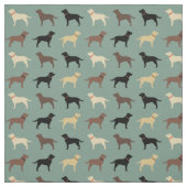 Labrador Retriever Dog Silhouettes Pattern Labs Stof (Swatch)