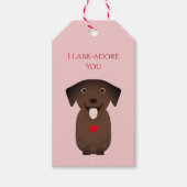 Labrador Retriever Dog Valentijn, Valentijnsdag Cadeaulabel (Voorkant)
