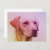 Labrador Retriever Dog Waterverf 01 Briefkaart (Voorkant / Achterkant)