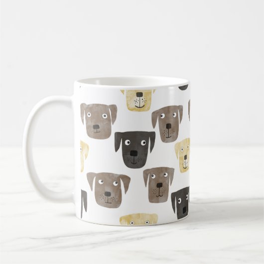 Labrador Retriever Dog Waterverf Koffiemok (Links)