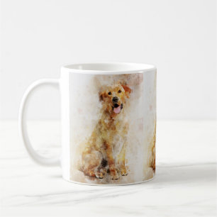 Labrador Retriever Dog Waterverf Portret 04 Koffiemok