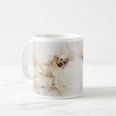 Labrador Retriever Dog Waterverf Portret 05 Koffiemok (Voorkant links)