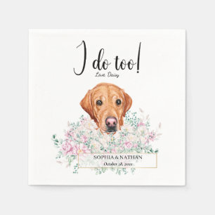 Labrador Retriever Dog Wedding Cocktail Napkins Servet