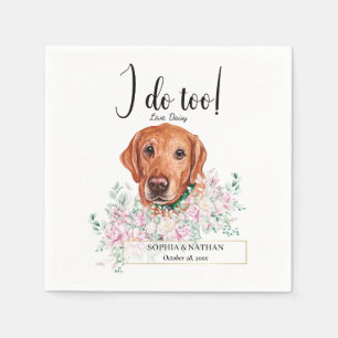 Labrador Retriever Dog Wedding Cocktail Napkins Servet