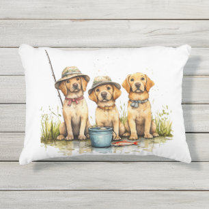 Labrador Retriever Dogs Gevist Buitenkussen