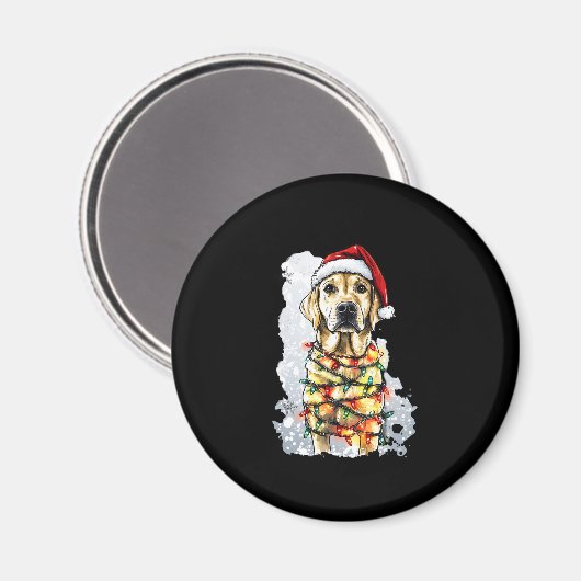 Labrador Retriever Dogs Tree Christmas Sweater Xma Magneet (Voorkant / Achterkant)