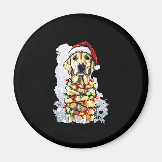 Labrador Retriever Dogs Tree Christmas Sweater Xma Magneet (Voorkant)