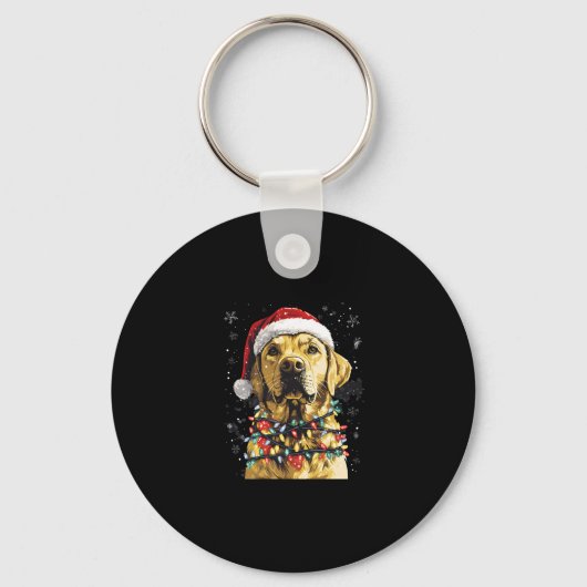 Labrador Retriever Dogs Tree Christmas Sweater Xma Sleutelhanger (Voorkant)