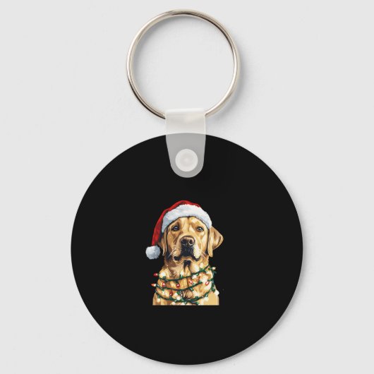 Labrador Retriever Dogs Tree Christmas Sweater Xma Sleutelhanger (Voorkant)