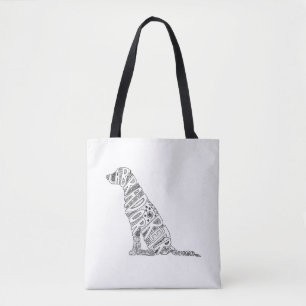 Labrador Retriever Doodle Ontwerp Tote Bag