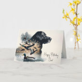 Labrador Retriever en Eenden Papa's Verjaardag Kaart (Gele Bloem)