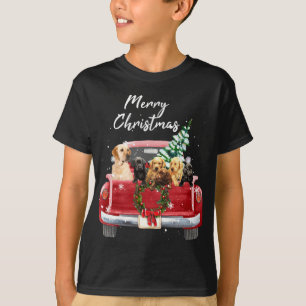 Labrador retriever familie Vrachtwagen Kerstmis Py T-shirt