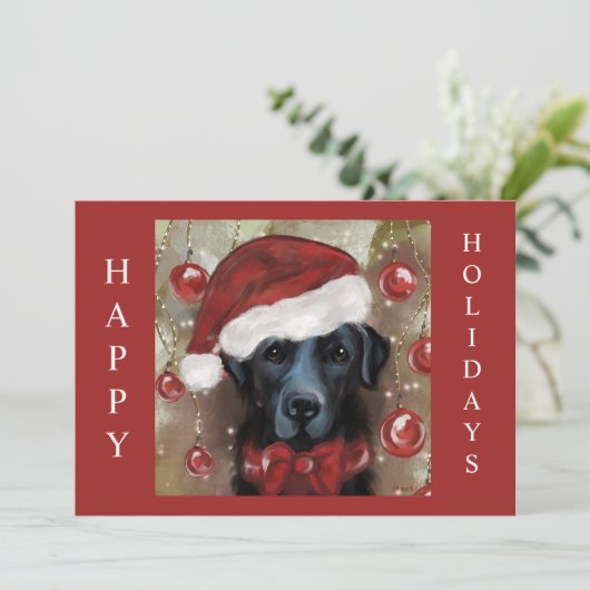 Labrador Retriever Feestdagenkaart (Staand voorkant)