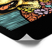 Labrador Retriever Floral Trocal Summer Vibes Hawa Poster (Hoek)