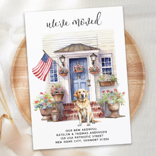 Labrador Retriever Geel Hond Patriottisch Huisdier Aankondiging