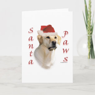 Labrador Retriever (geel) Santa Paws Feestdagen Kaart