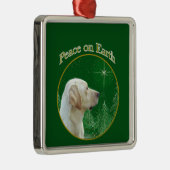 Labrador Retriever (geel) Vrede Metalen Ornament (Rechts)
