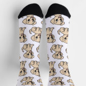 Labrador Retriever Gele Cartoon Zittend Sokken (Top)