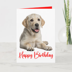 Labrador Retriever Gele Lab Puppy Hond Verjaardag Kaart