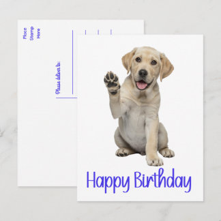 Labrador Retriever Gele Lab Puppy Honden Verjaarda Briefkaart