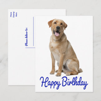 Labrador Retriever Gele Lab Puppy Hondenverjaardag Briefkaart