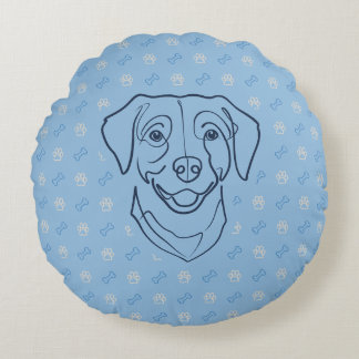 Labrador Retriever. Gelukseditie! Rond Kussen