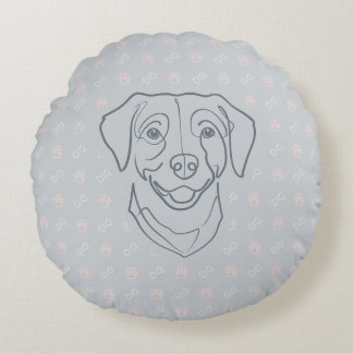 Labrador Retriever. Gelukseditie! Rond Kussen