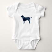 Labrador Retriever Geometric Pattern Silhouette Romper (Voorkant)