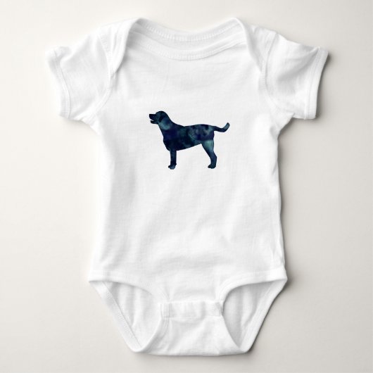 Labrador Retriever Geometric Pattern Silhouette Romper (Voorkant)