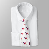 Labrador Retriever Geometric Pattern Silhouette Stropdas (Gebonden)