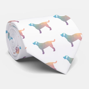 Labrador Retriever Geometric Pattern Silhouette Stropdas