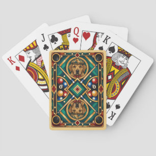 Labrador Retriever, Geometrisch Mozaïek Pokerkaarten