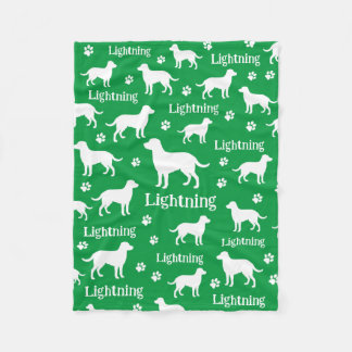 Labrador Retriever Gepersonaliseerde Deken Zwart