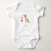 Labrador Retriever gepersonaliseerde hond Romper (Voorkant)