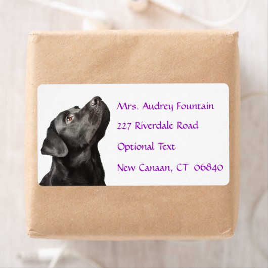 Labrador Retriever Gepersonaliseerde Naam Adres La Etiket (Insitu)