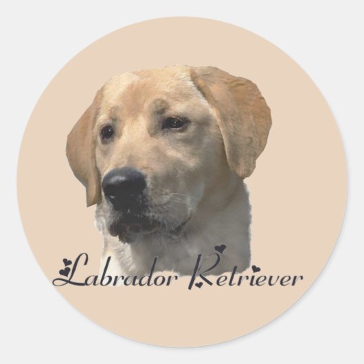 Labrador Retriever Gifts Ronde Sticker (Voorkant)