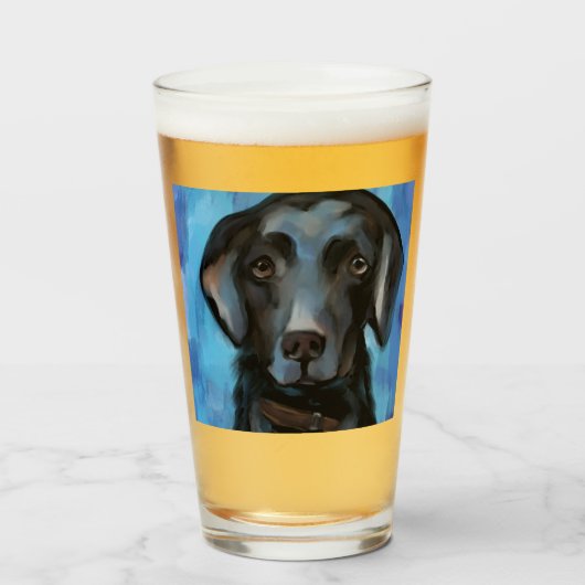 Labrador Retriever Glas (Voorkant gevuld)