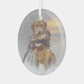 Labrador Retriever Glas Ornament (Voorkant links)