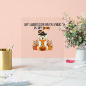 Labrador Retriever Halloween Dog Funny Spooky Boo Acryl Bord (Huwelijk)