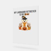 Labrador Retriever Halloween Dog Funny Spooky Boo Acryl Bord (Hoek)