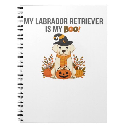 Labrador Retriever Halloween Dog Funny Spooky Boo Notitieboek (Voorkant)