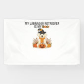 Labrador Retriever Halloween Dog Funny Spooky Boo Spandoek (Horizontaal)