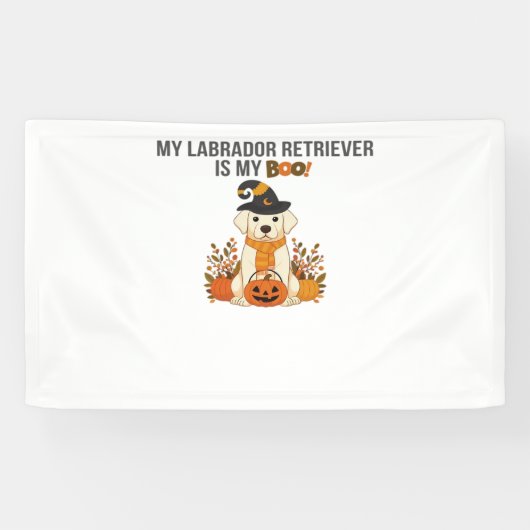 Labrador Retriever Halloween Dog Funny Spooky Boo Spandoek (Horizontaal)